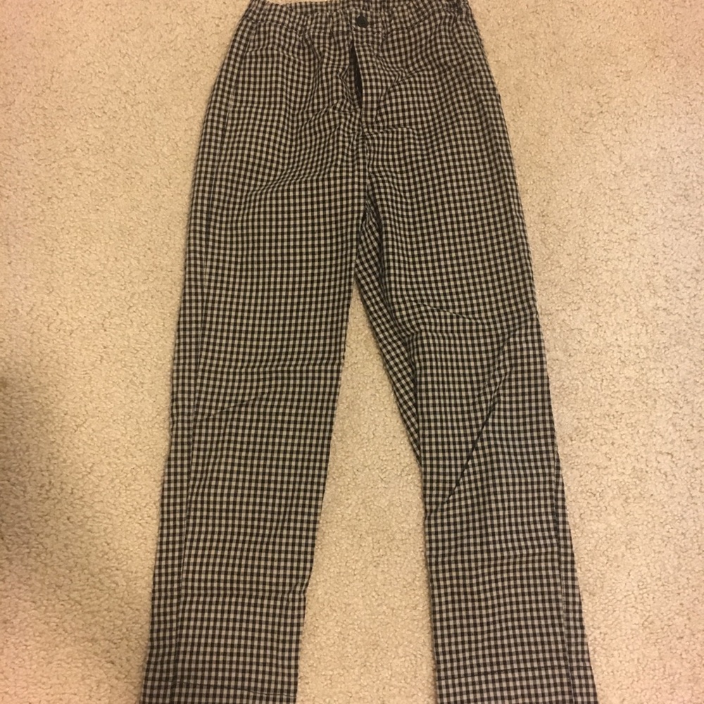 Brandy Melville brown and black checkered pants